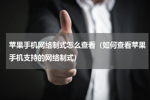 苹果手机网络制式怎么查看（如何查看苹果手机支持的网络制式）