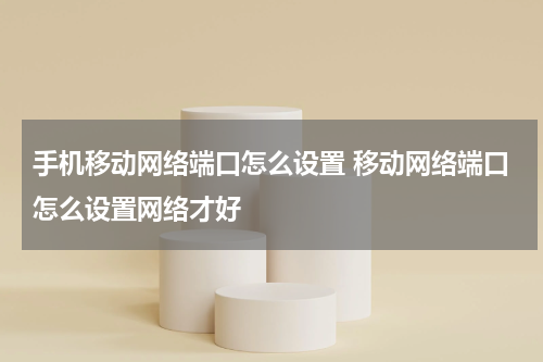 手机移动网络端口怎么设置 移动网络端口怎么设置网络才好