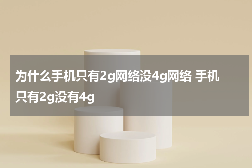 为什么手机只有2g网络没4g网络 手机只有2g没有4g