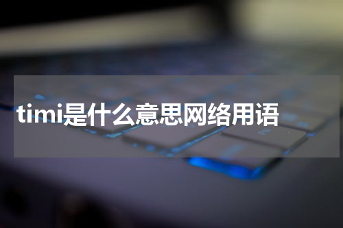 timi是什么意思网络用语