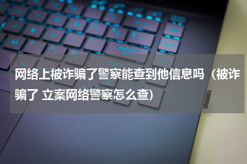 网络上被诈骗了警察能查到他信息吗（被诈骗了 立案网络警察怎么查）