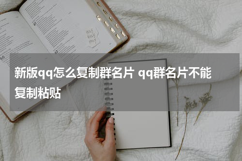 新版qq怎么复制群名片 qq群名片不能复制粘贴