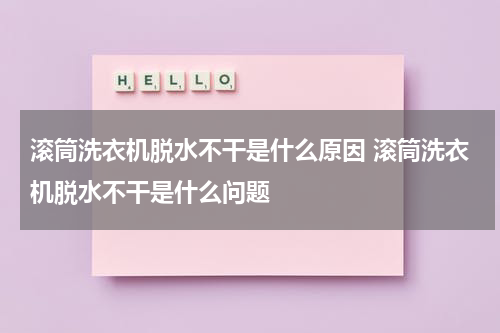 滚筒洗衣机脱水不干是什么原因 滚筒洗衣机脱水不干是什么问题