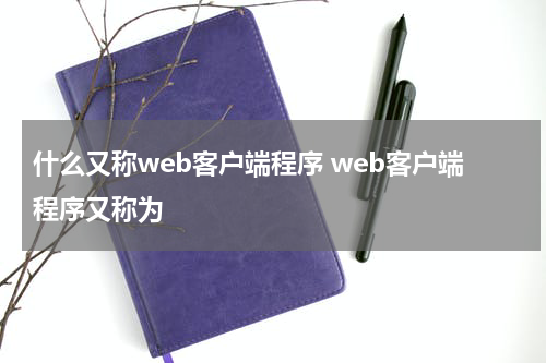 什么又称web客户端程序 web客户端程序又称为