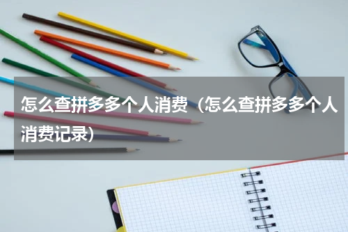 怎么查拼多多个人消费（怎么查拼多多个人消费记录）