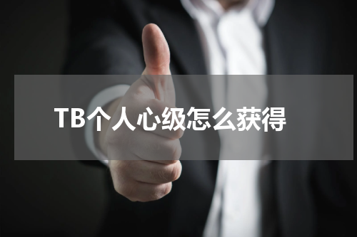 TB个人心级怎么获得