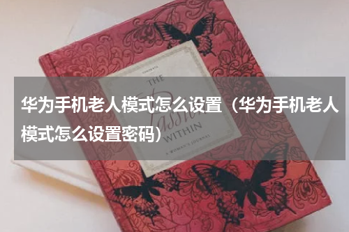 华为手机老人模式怎么设置（华为手机老人模式怎么设置密码）