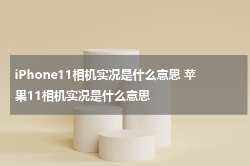 iPhone11相机实况是什么意思 苹果11相机实况是什么意思