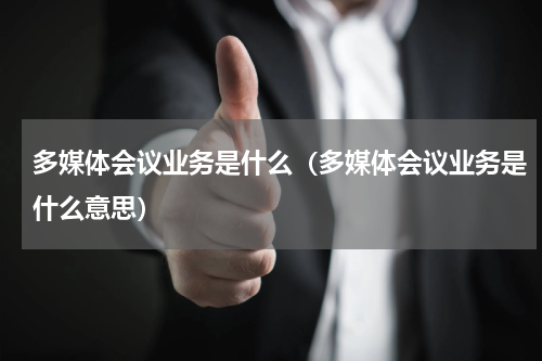 多媒体会议业务是什么（多媒体会议业务是什么意思）