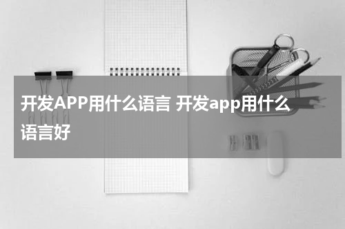 开发APP用什么语言 开发app用什么语言好
