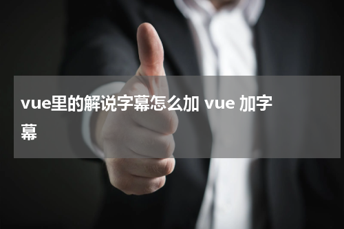 vue里的解说字幕怎么加 vue 加字幕