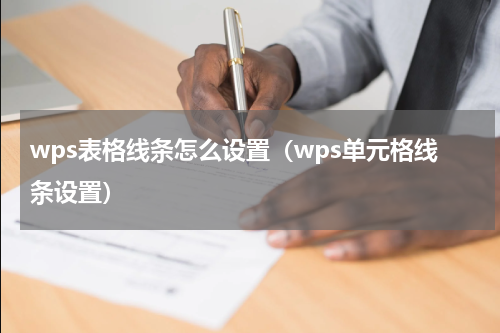 wps表格线条怎么设置（wps单元格线条设置）