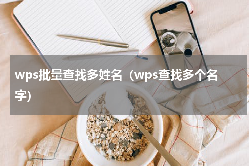 wps批量查找多姓名（wps查找多个名字）