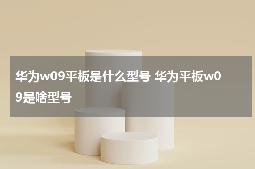 华为w09平板是什么型号 华为平板w09是啥型号