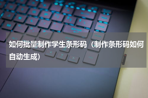 如何批量制作学生条形码（制作条形码如何自动生成）