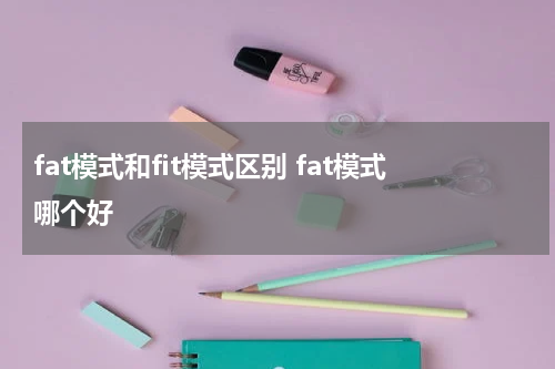 fat模式和fit模式区别 fat模式哪个好