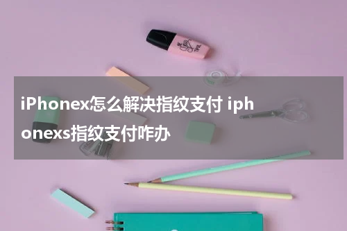 iPhonex怎么解决指纹支付 iphonexs指纹支付咋办