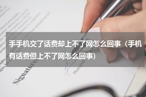 手手机交了话费却上不了网怎么回事（手机有话费但上不了网怎么回事）
