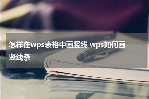 怎样在wps表格中画竖线 wps如何画竖线条