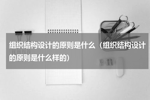 组织结构设计的原则是什么（组织结构设计的原则是什么样的）