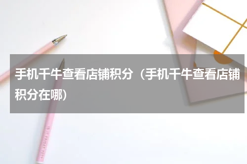 手机千牛查看店铺积分（手机千牛查看店铺积分在哪）
