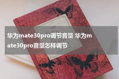华为mate30pro调节音量 华为mate30pro音量怎样调节