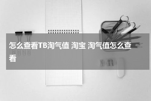 怎么查看TB淘气值 淘宝 淘气值怎么查看