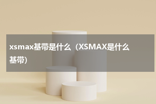 xsmax基带是什么（XSMAX是什么基带）
