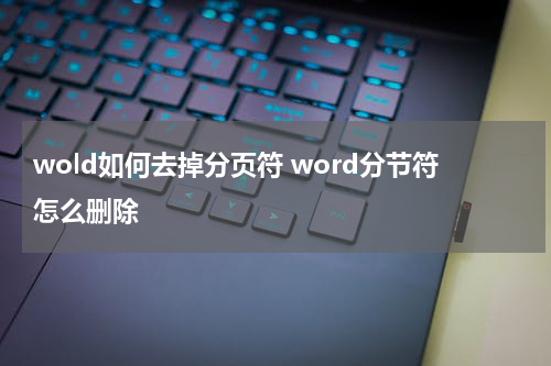 wold如何去掉分页符 word分节符怎么删除