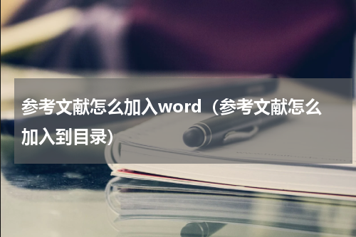 参考文献怎么加入word（参考文献怎么加入到目录）