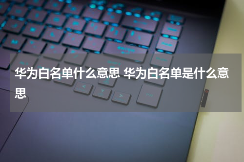 华为白名单什么意思 华为白名单是什么意思