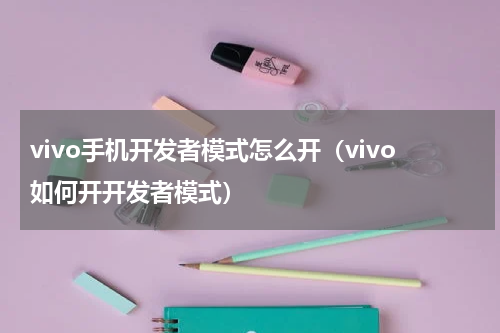 vivo手机开发者模式怎么开（vivo如何开开发者模式）
