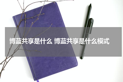 博蓝共享是什么 博蓝共享是什么模式