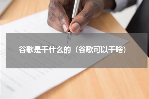谷歌是干什么的（谷歌可以干啥）