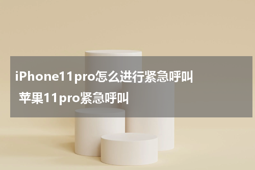 iPhone11pro怎么进行紧急呼叫 苹果11pro紧急呼叫