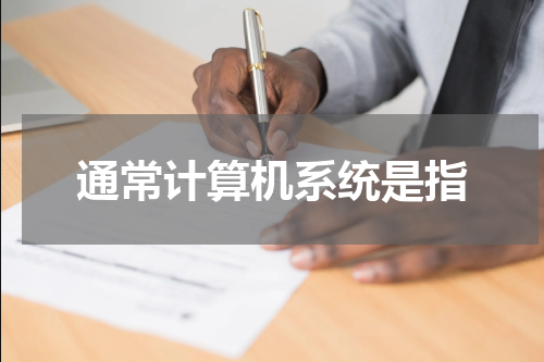 通常计算机系统是指