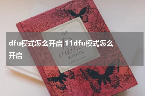 dfu模式怎么开启 11dfu模式怎么开启