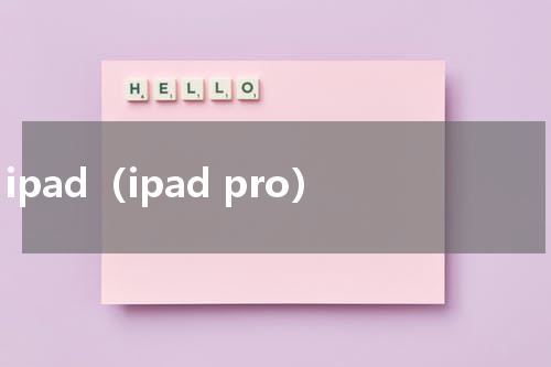 ipad（ipad pro）