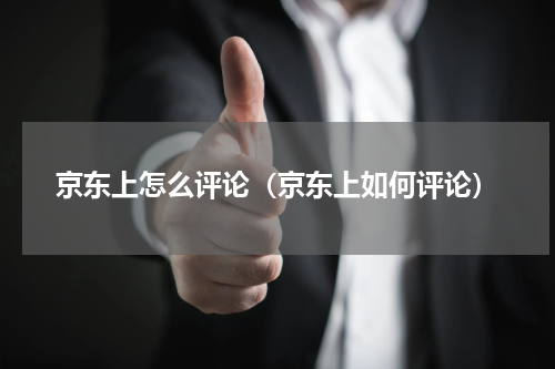 京东上怎么评论（京东上如何评论）