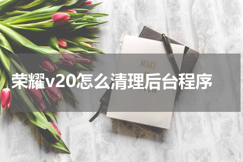 荣耀v20怎么清理后台程序