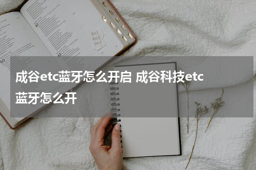成谷etc蓝牙怎么开启 成谷科技etc蓝牙怎么开