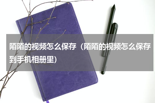 陌陌的视频怎么保存（陌陌的视频怎么保存到手机相册里）