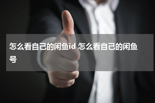 怎么看自己的闲鱼id 怎么看自己的闲鱼号