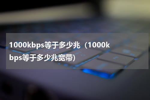 1000kbps等于多少兆（1000kbps等于多少兆宽带）