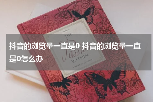 抖音的浏览量一直是0 抖音的浏览量一直是0怎么办