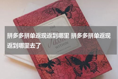 拼多多拼单返现返到哪里 拼多多拼单返现返到哪里去了