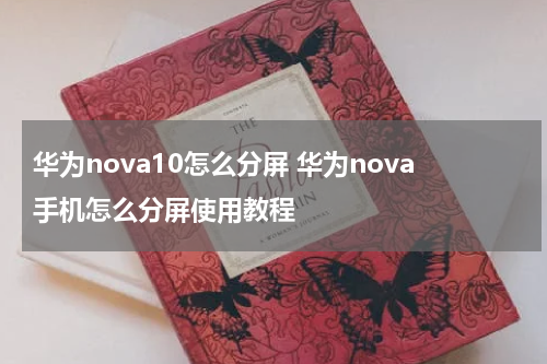华为nova10怎么分屏 华为nova手机怎么分屏使用教程