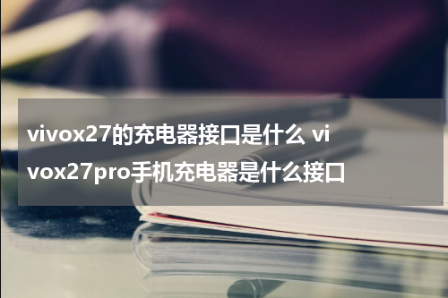 vivox27的充电器接口是什么 vivox27pro手机充电器是什么接口