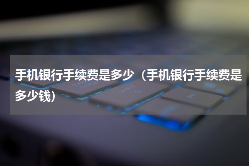 手机银行手续费是多少（手机银行手续费是多少钱）