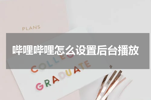 哔哩哔哩怎么设置后台播放